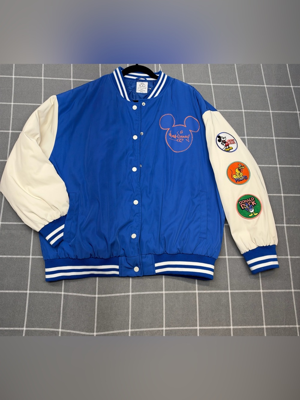 Disney × Primark Mickey Mouse 100 Years Bomber Varsity Jacket Sz M